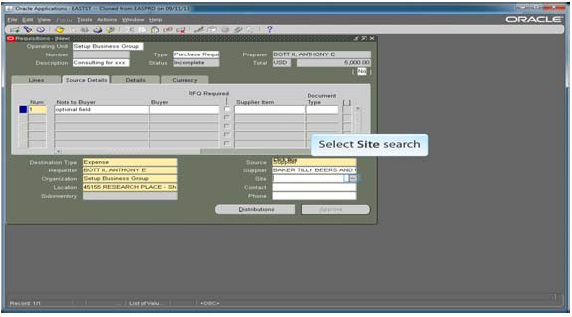 Select site search.
