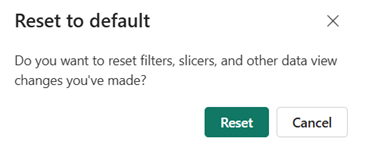 Reset to default screen