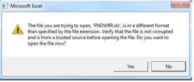 FNDWRR error screen