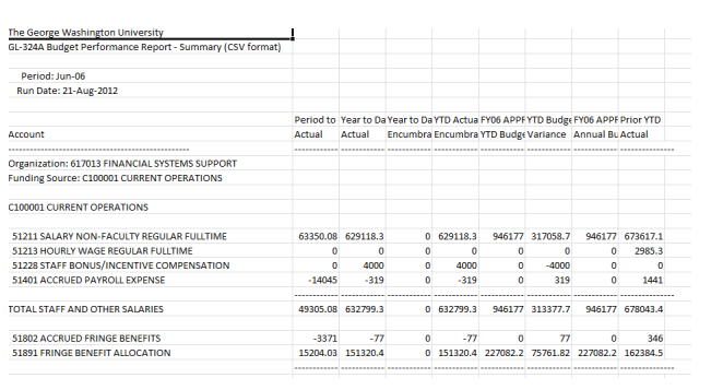 Import to Excel step 3 screen