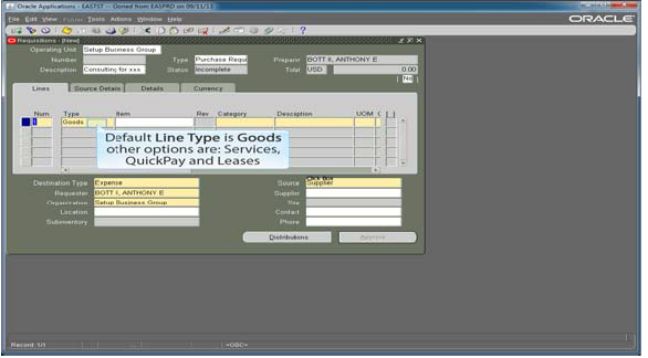 Defult line type showing