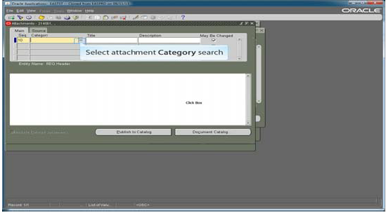 Category search selection