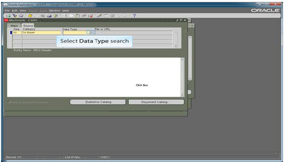 Enter data type search