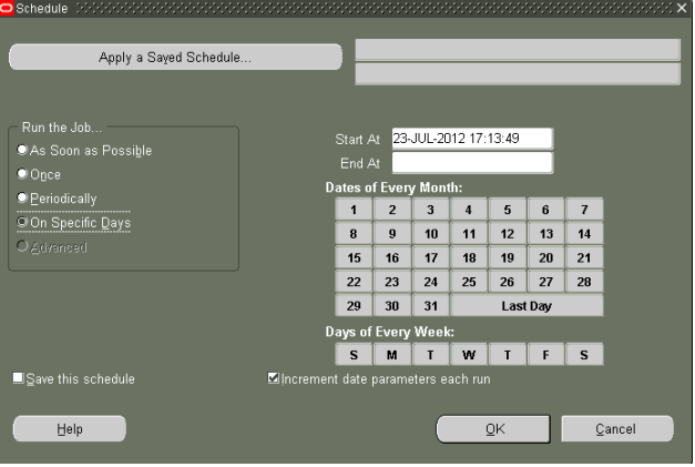 Create a schedule screen 1