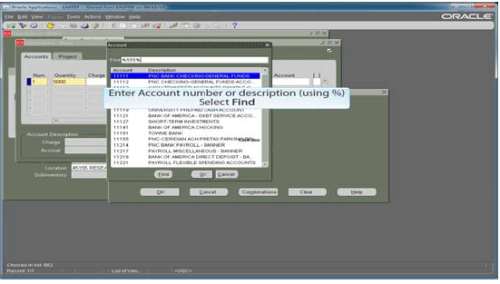 Finding account number