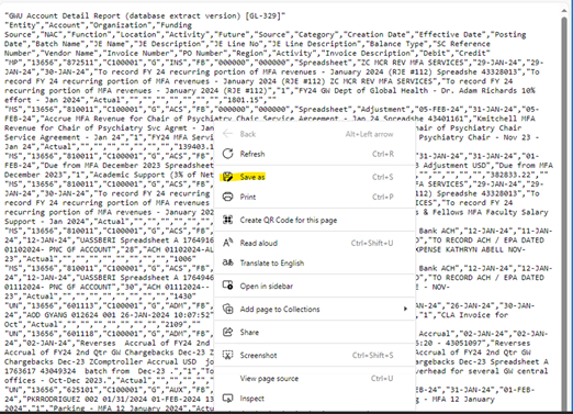 Screenshot of 329 report save process