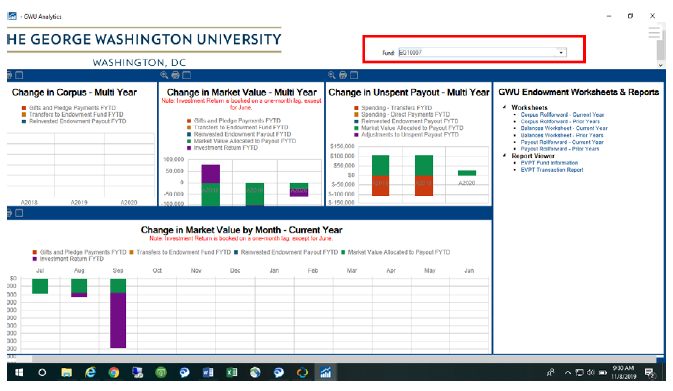 Individual fund data screenshot