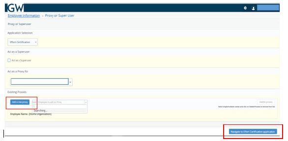 Screen to add new proxy