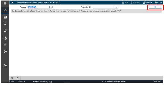 Go screen to run report